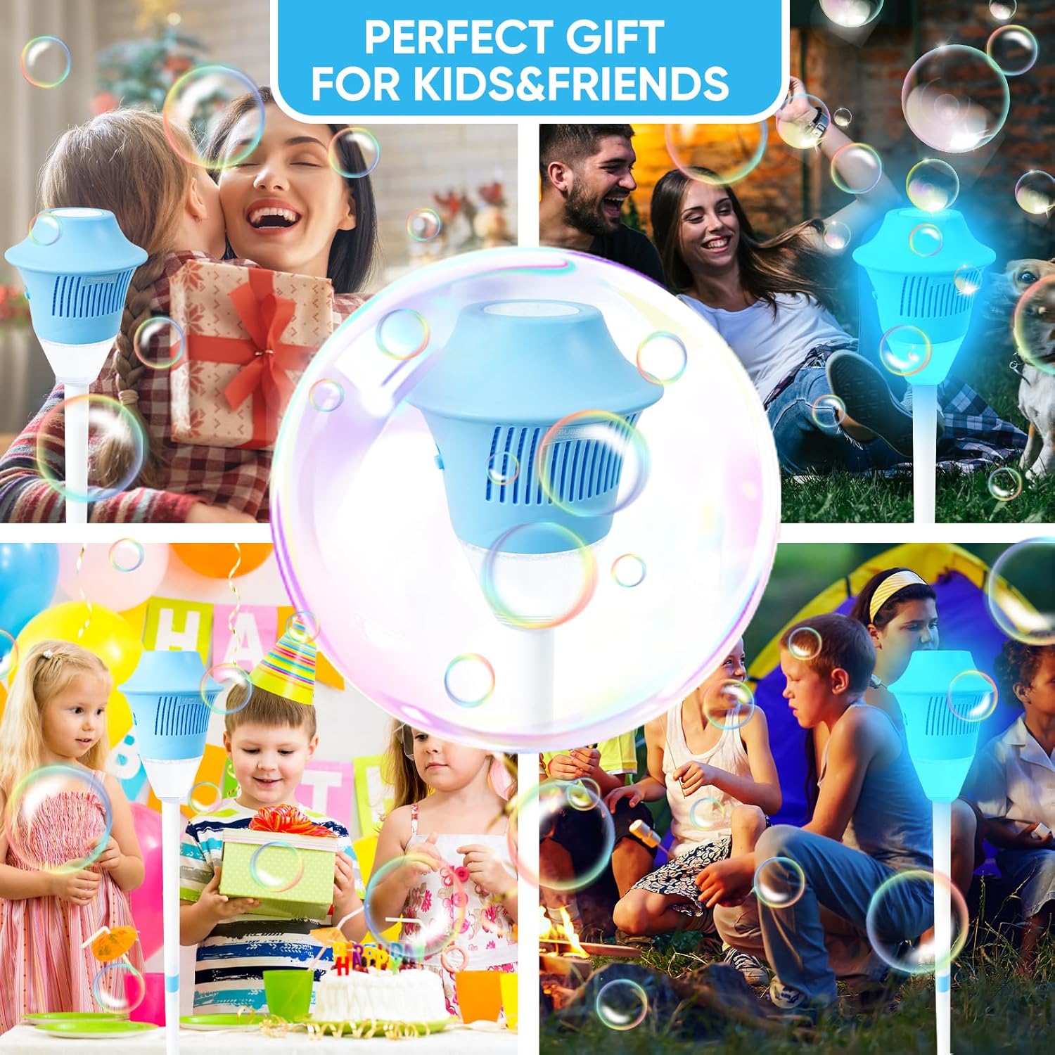 BubbleStorm™ - Tragbarer Seifenblasenmacher für Kinder