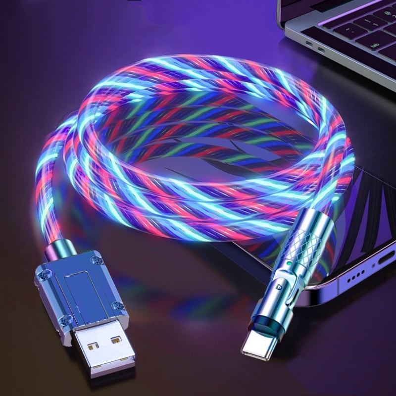 Leuchtendes 540° drehbares Datenkabel – Hochwertiges & schnelles Laden