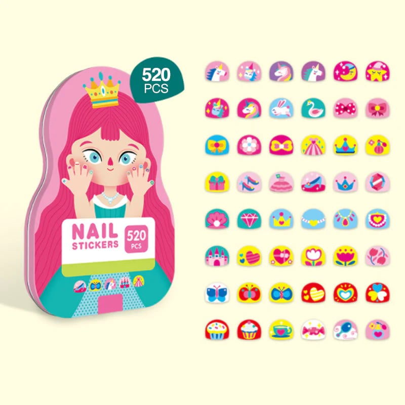Modische Kinder-Nagelsticker - Kreative Nageldesigns für kleine Prinzessinnen