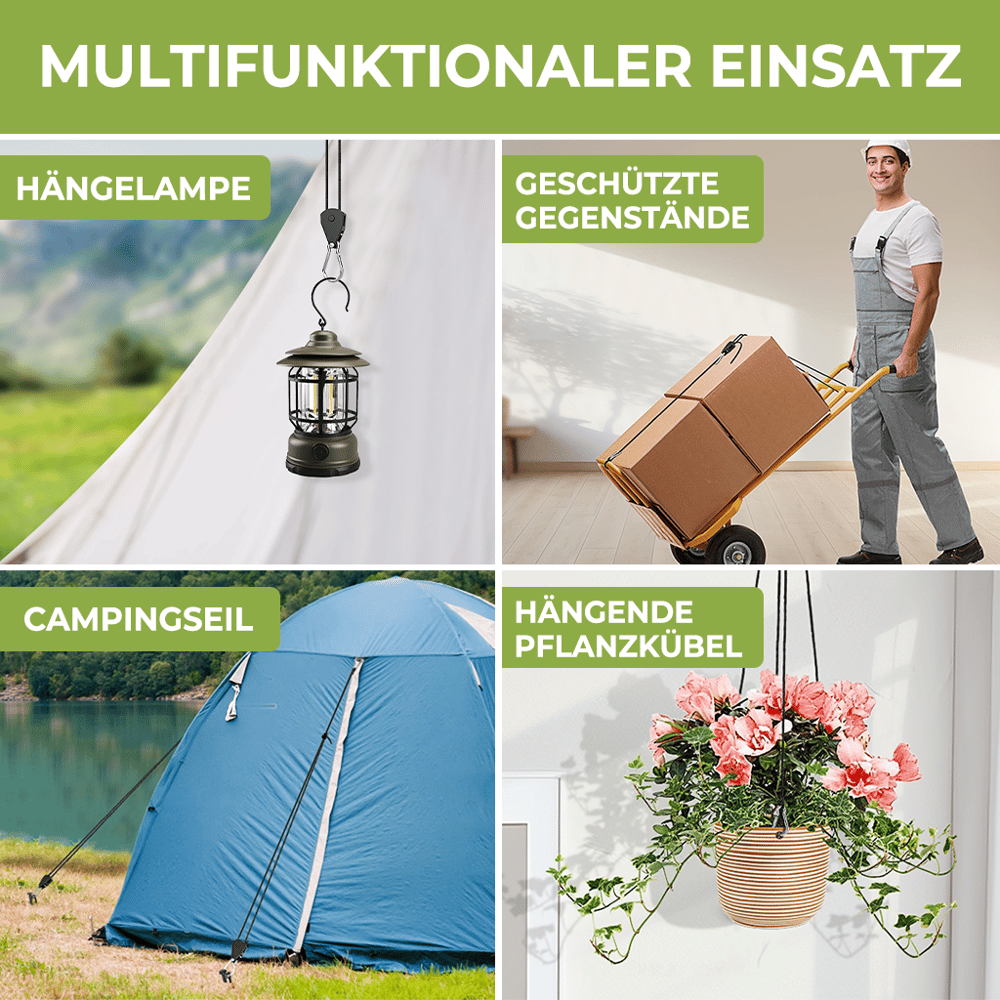 4 m Winddichtes Outdoor – Seil Stabil und sicher