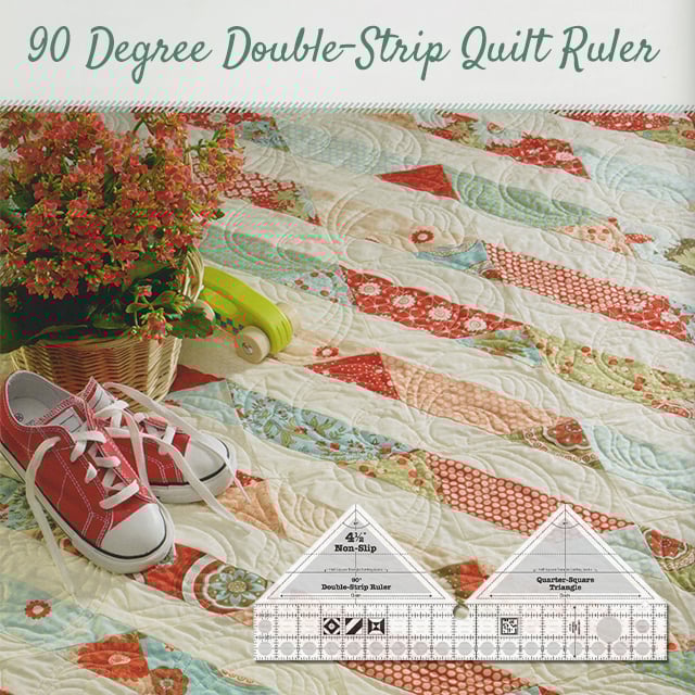 QuiltPro™ - 90-Grad Doppelstreifen-Steppmaß