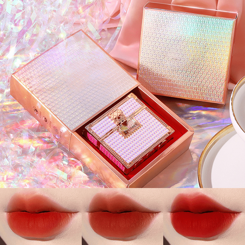 GlossBag™ - Samt-Matte Lippenstift-Set mit Kettenbeutel