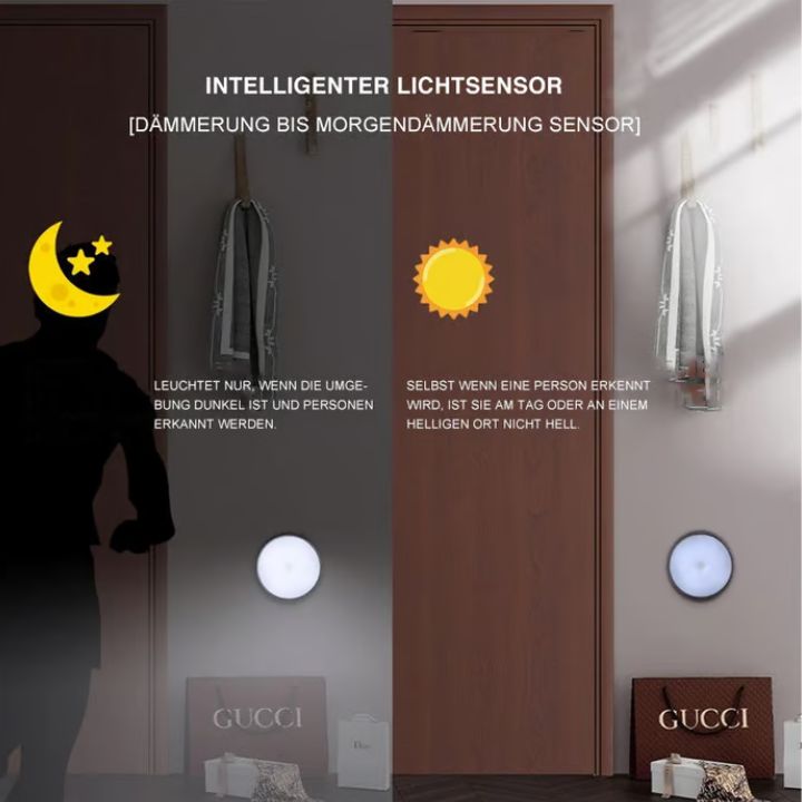 1+1 Gratis | Wiederaufladbar Bewegungssensor-LED-Nachtlicht