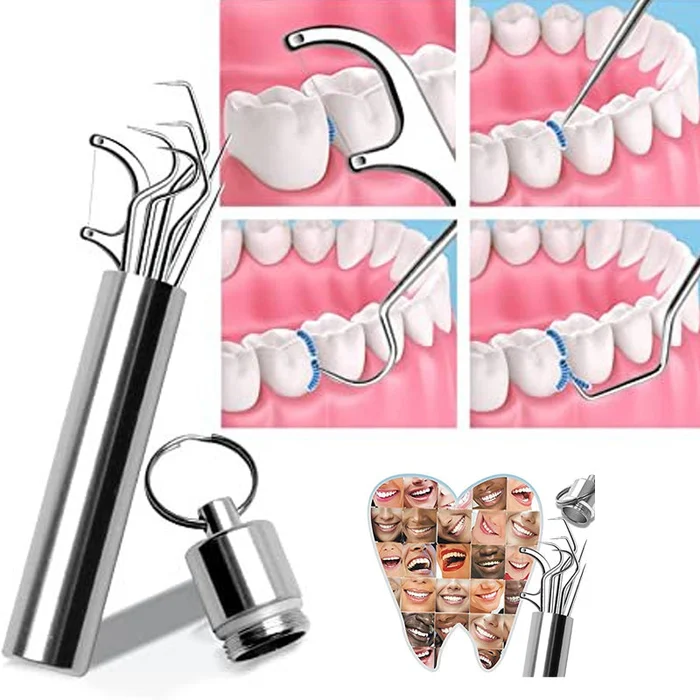 Zahnstocher Set™ - Zahnstocherset aus Edelstahl (7 Teile)