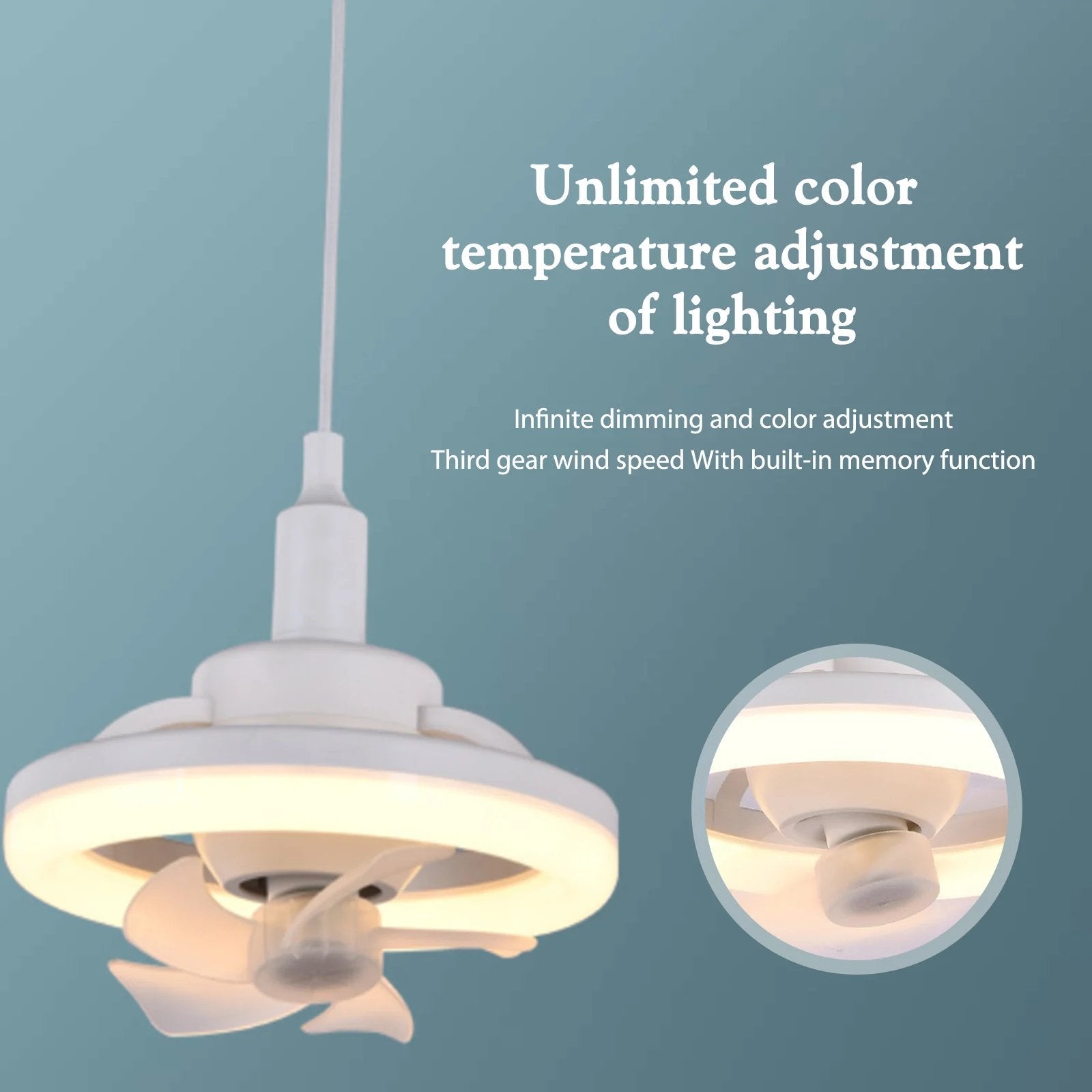 LED-Deckenventilator mit Fernbedienung – Leise & Stilvolle Kühlung