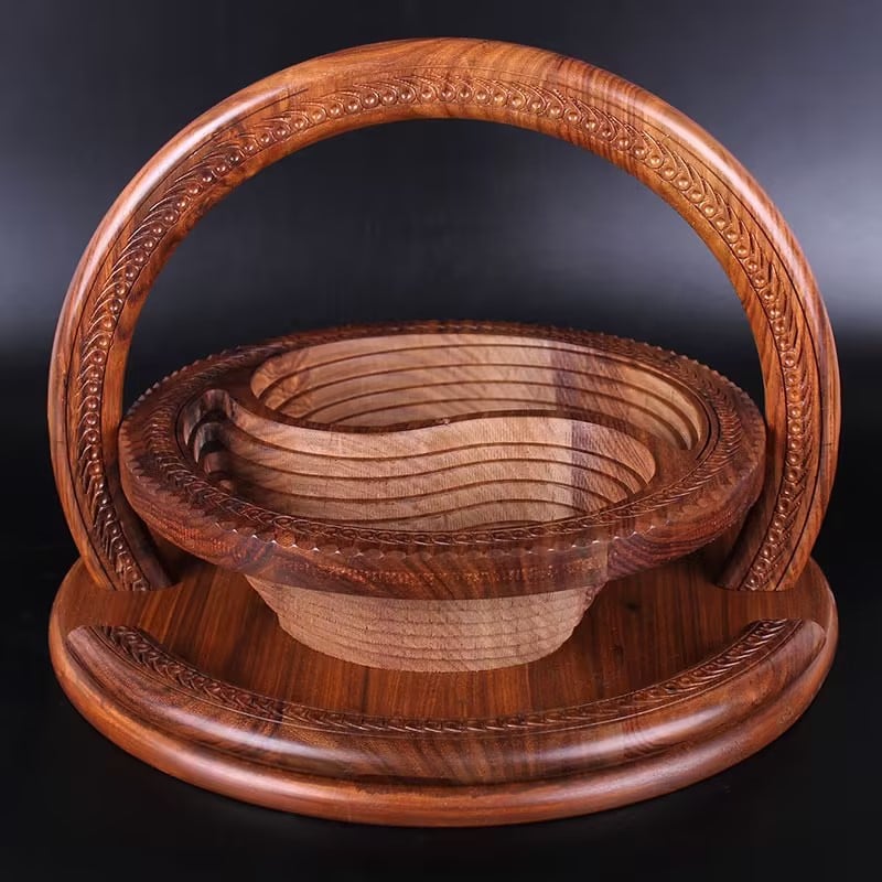 Carvelet™ - Handgemachte Holz geschnitzte Obstschale