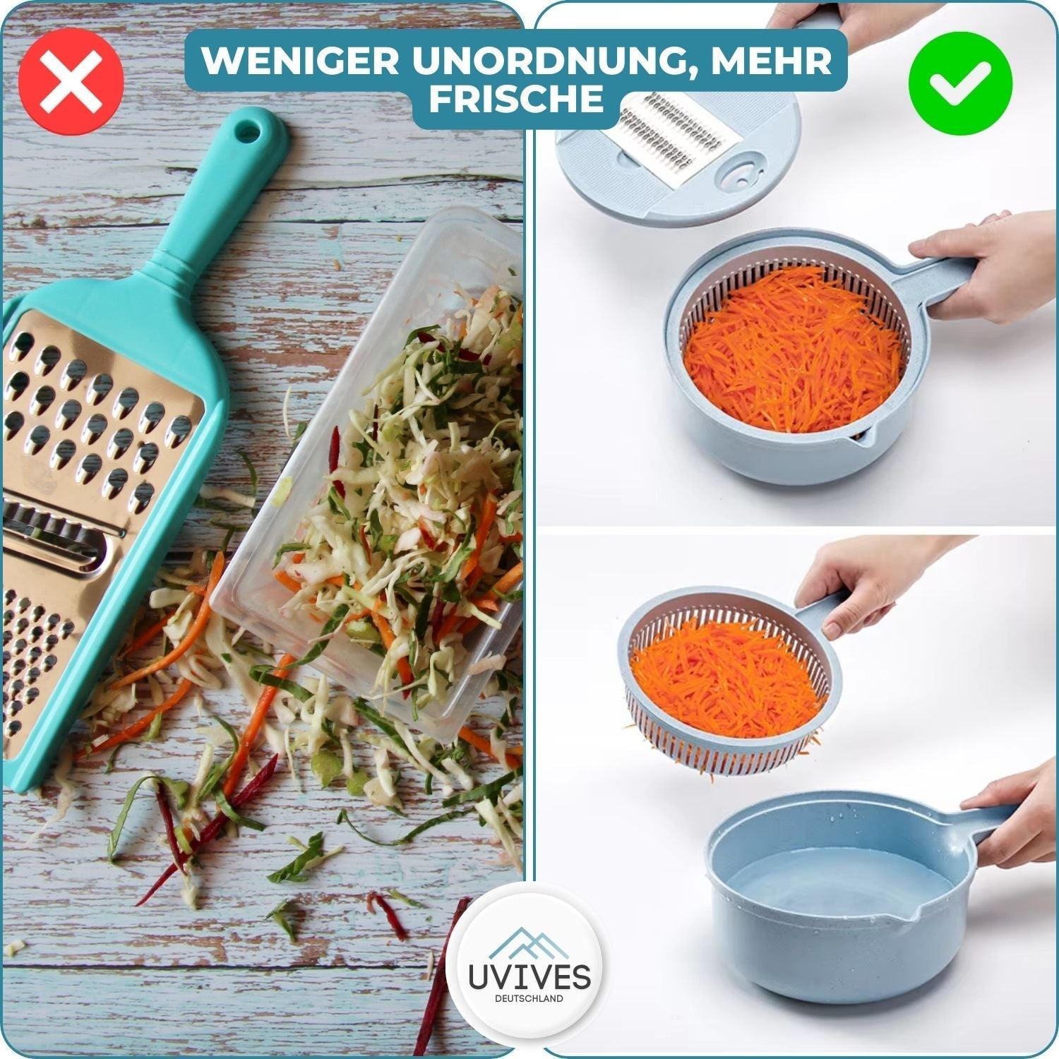 GrateCut™ - Multifunktionaler Gemüseschneider