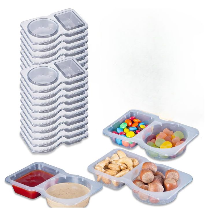 5+5 Gratis | Auslaufsicherer Doppelbehälter für Soßen & Snacks