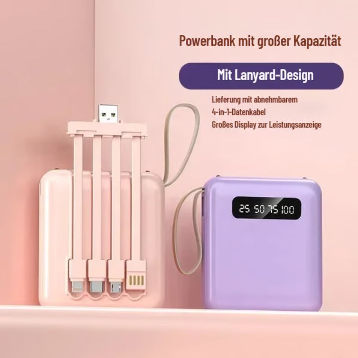 4-in-1 Powerbank Schnellladung – Kompakt & Leistungsstark
