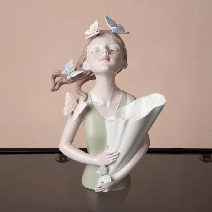 Keramikvase Schmetterlingsmädchen – Elegante & moderne Blumenvase