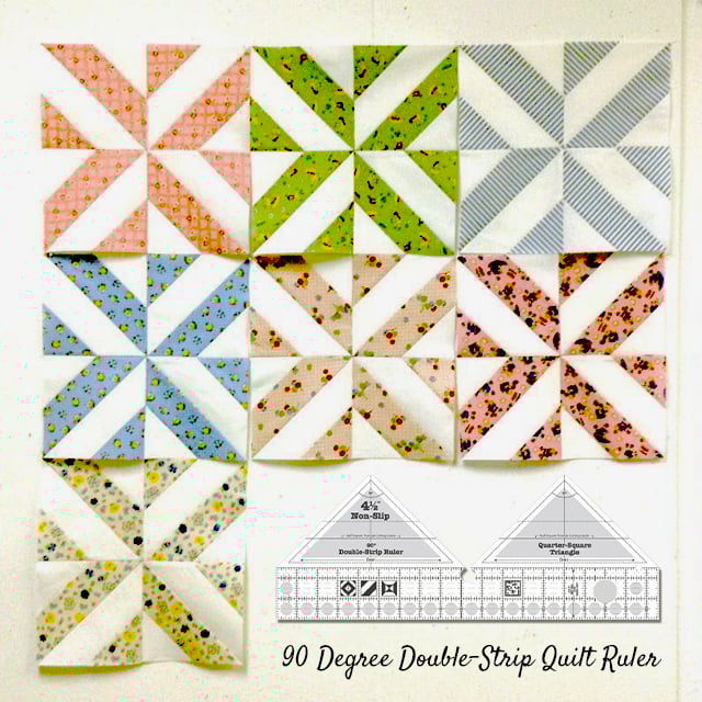 QuiltPro™ - 90-Grad Doppelstreifen-Steppmaß