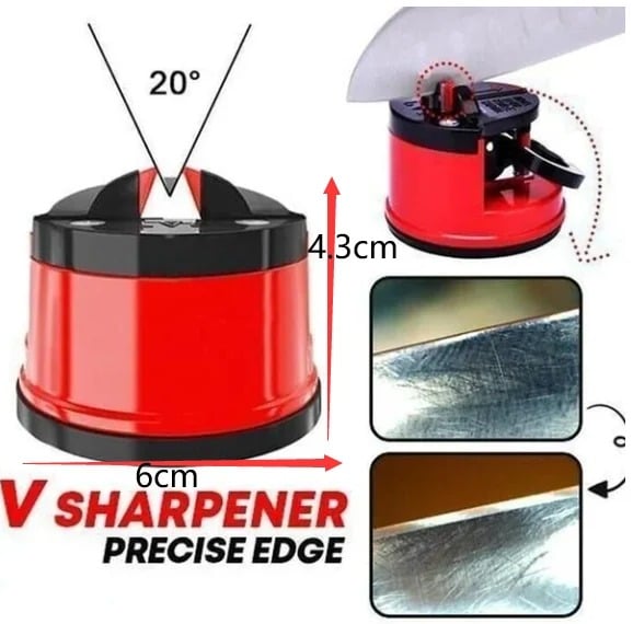 Hochwertiger Messerschärfer mit Vakuumsaugnapf – Stabiler Halt auf Arbeitsflächen & Wänden