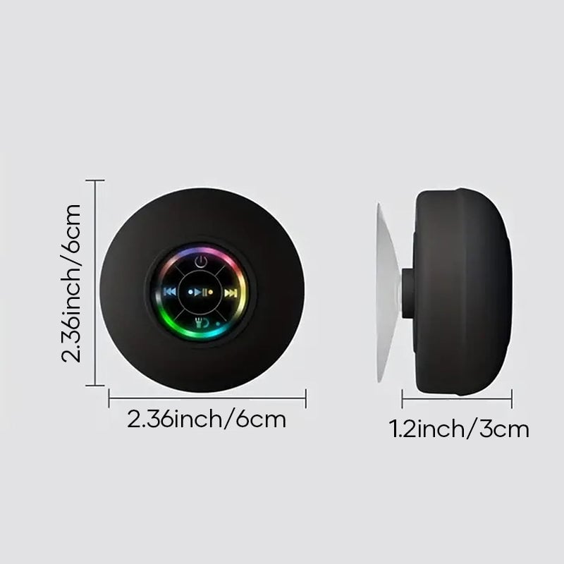 Wasserdichter Bluetooth-Duschlautsprecher mit LED-Licht