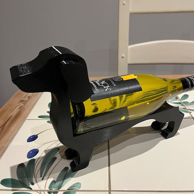 Einzigartiger Dachshund-Weinflaschenhalter – Ideal für Weinliebhaber
