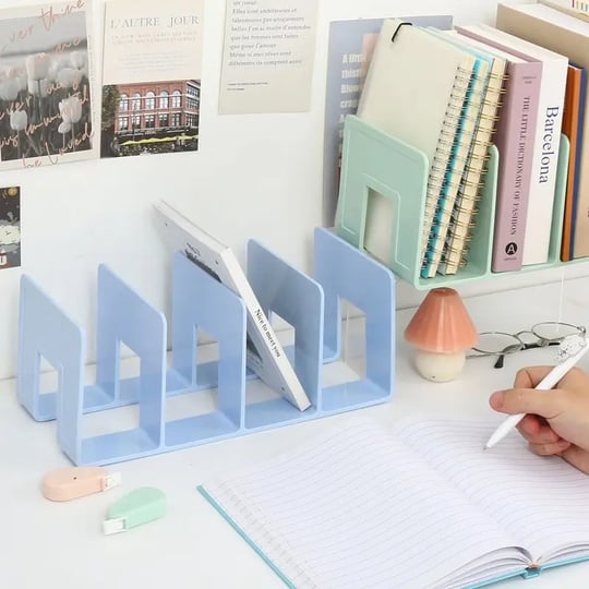 1+1 GRATIS | Stabiler 4-Fach-Buchorganizer – Halten Sie Ihren Schreibtisch ordentlich