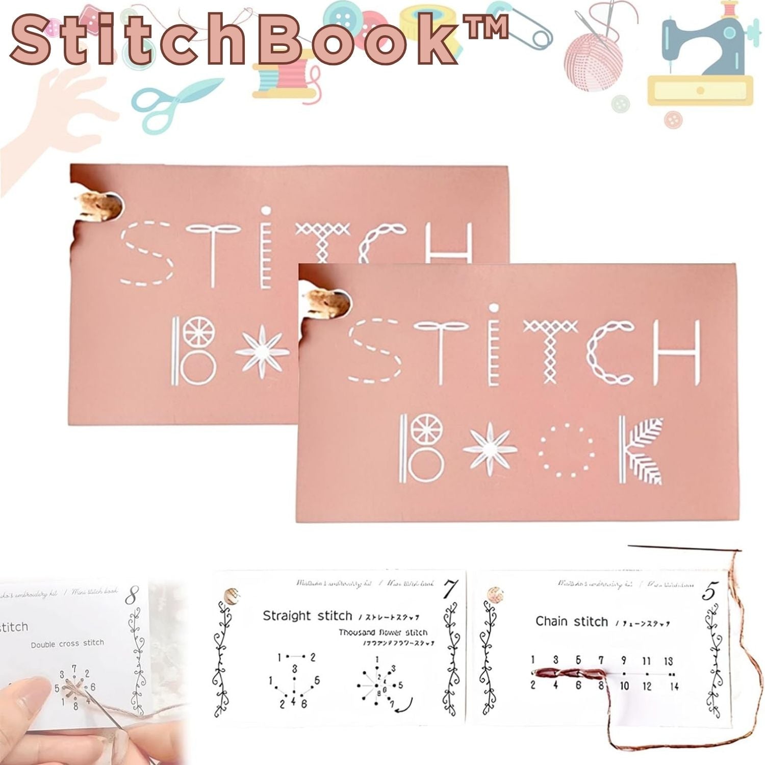 StitchBook™ - Kreatives Mini-Nähstichbuch