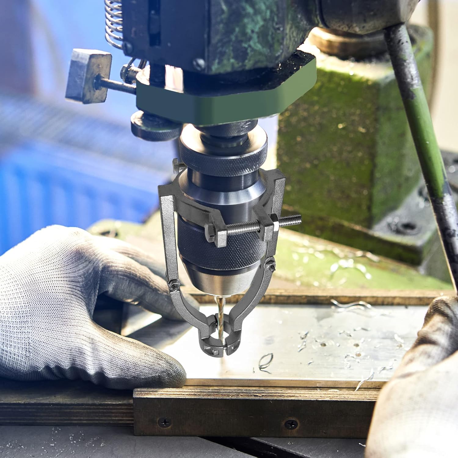 Adapter- & Stemmeisenset für präzise Zapfenlöcher | 8 Aufsätze 6–16 mm | Kompatibel mit Bohrmaschinen