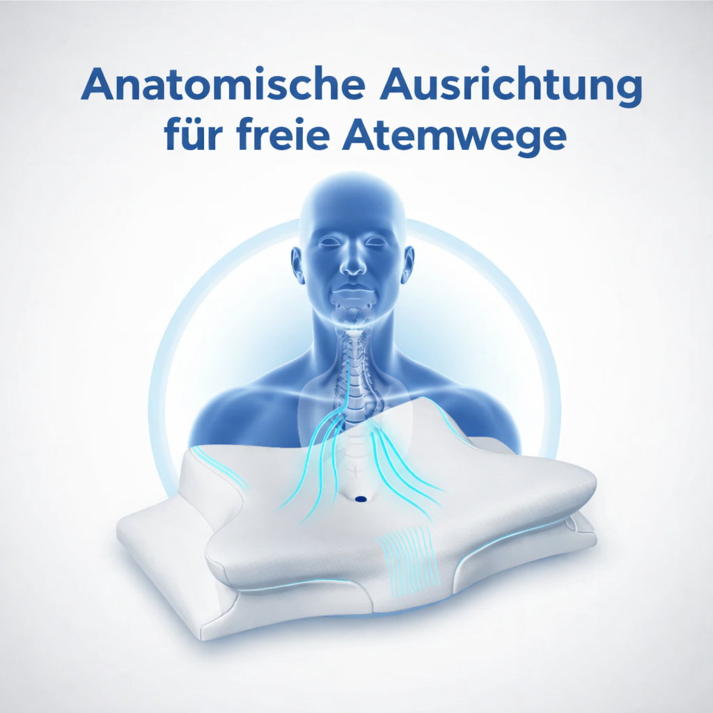 Anti-Schnarch-Kissen | Ergonomisches Memory-Foam | Bessere Atmung | BreatheRest