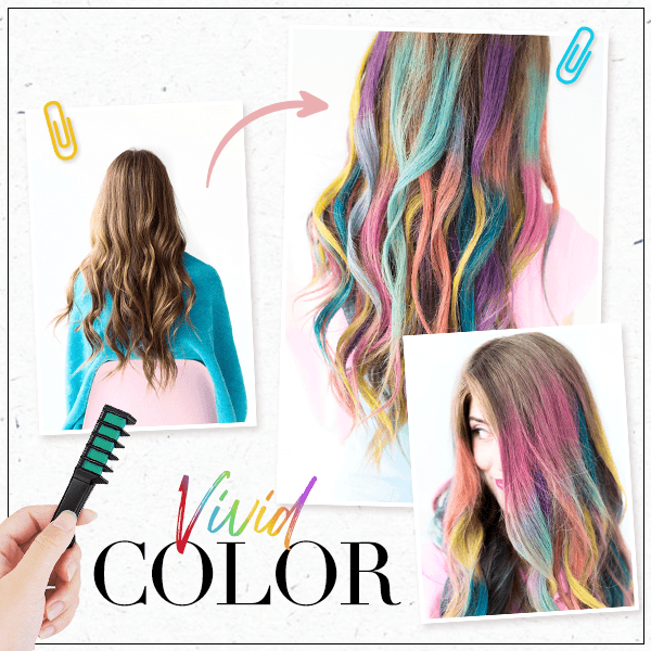 Kolorista - Kolocomb Temporäre Haarfarbe Kreidekamm (Satz mit 10 Farben) | 50% RABATT