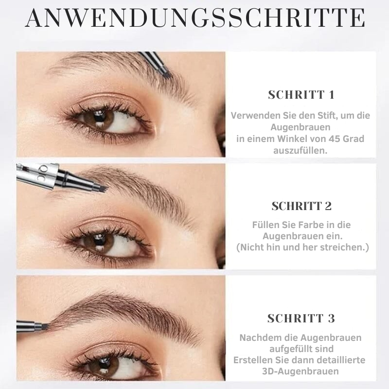Augenbrauenstift Microblading | 4-Zink Spitze | Wasserdicht