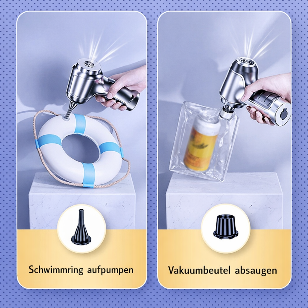 Autostaubsauger Kabellos | Hohe Saugkraft | Lange Akkulaufzeit | Für Auto & Haushalt | VacMaster