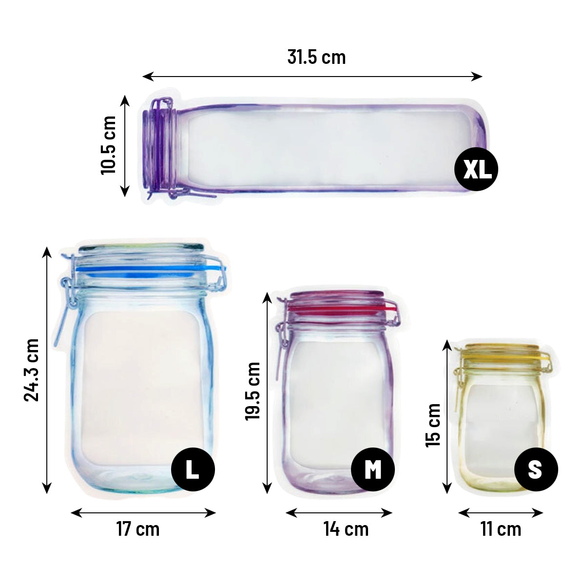 ZipBottle™ Pot-förmige Aufbewahrungsbeutel