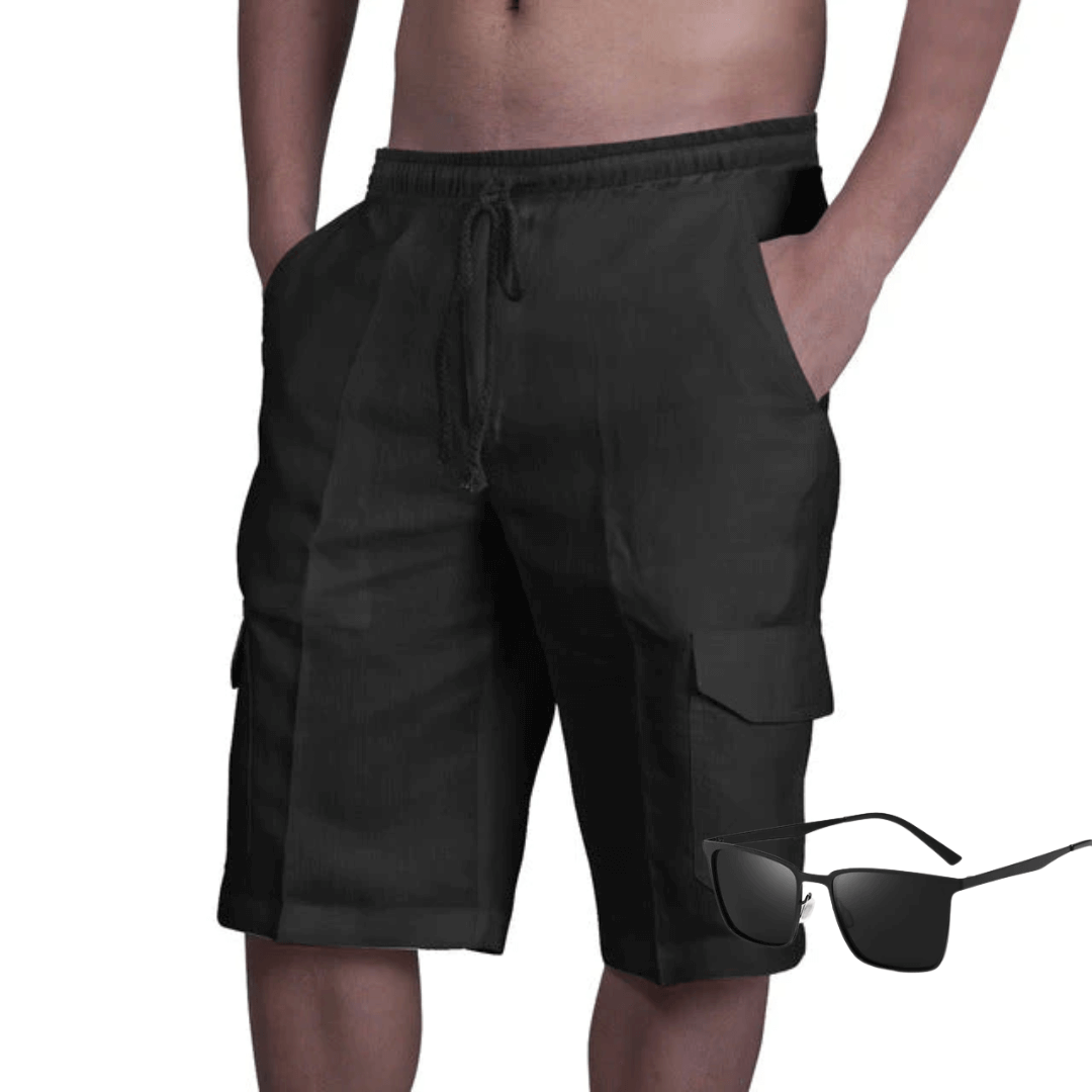 Tilo™ | Einfarbige Cargo Shorts & Kostenlose Sonnenbrille
