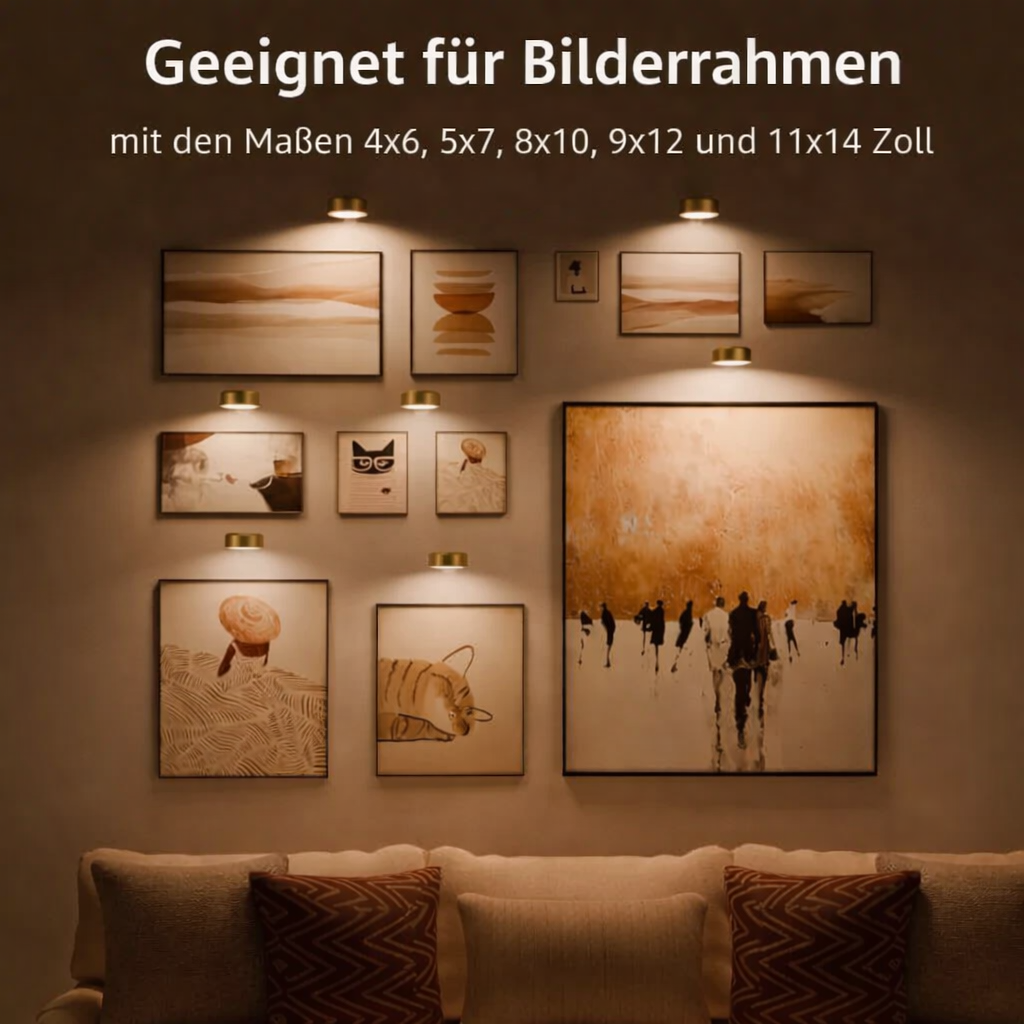 Bilderleuchte | Magnetische LED | 13 Lichtmodi | Dimmbar & Wiederaufladbar | ArtGlow
