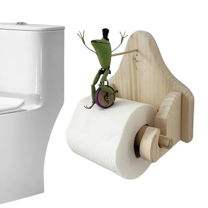 Bathroom Buddy™ - Frosch reitet Fahrrad Toilettenpapierhalter