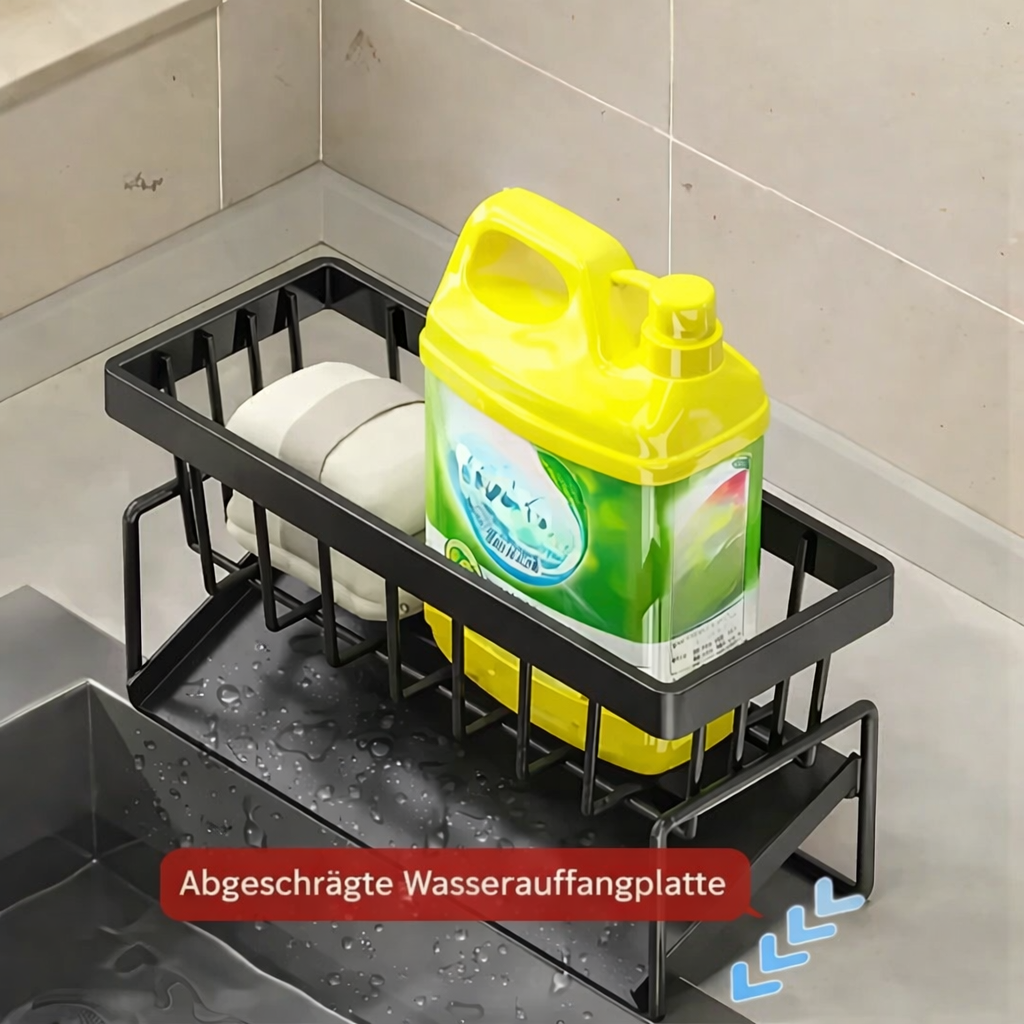 Edelstahl Küchen-Spülenablage | Rostfrei | Mit Handtuchhalter | AquaRack