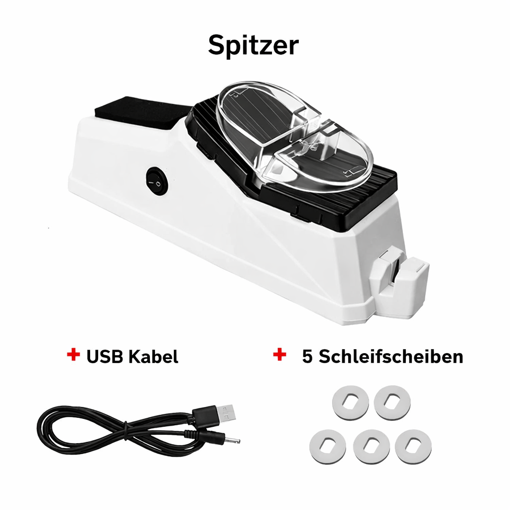 Elektrischer Messerschärfer | Schnell & Sicher | Wiederaufladbar | SharpEase