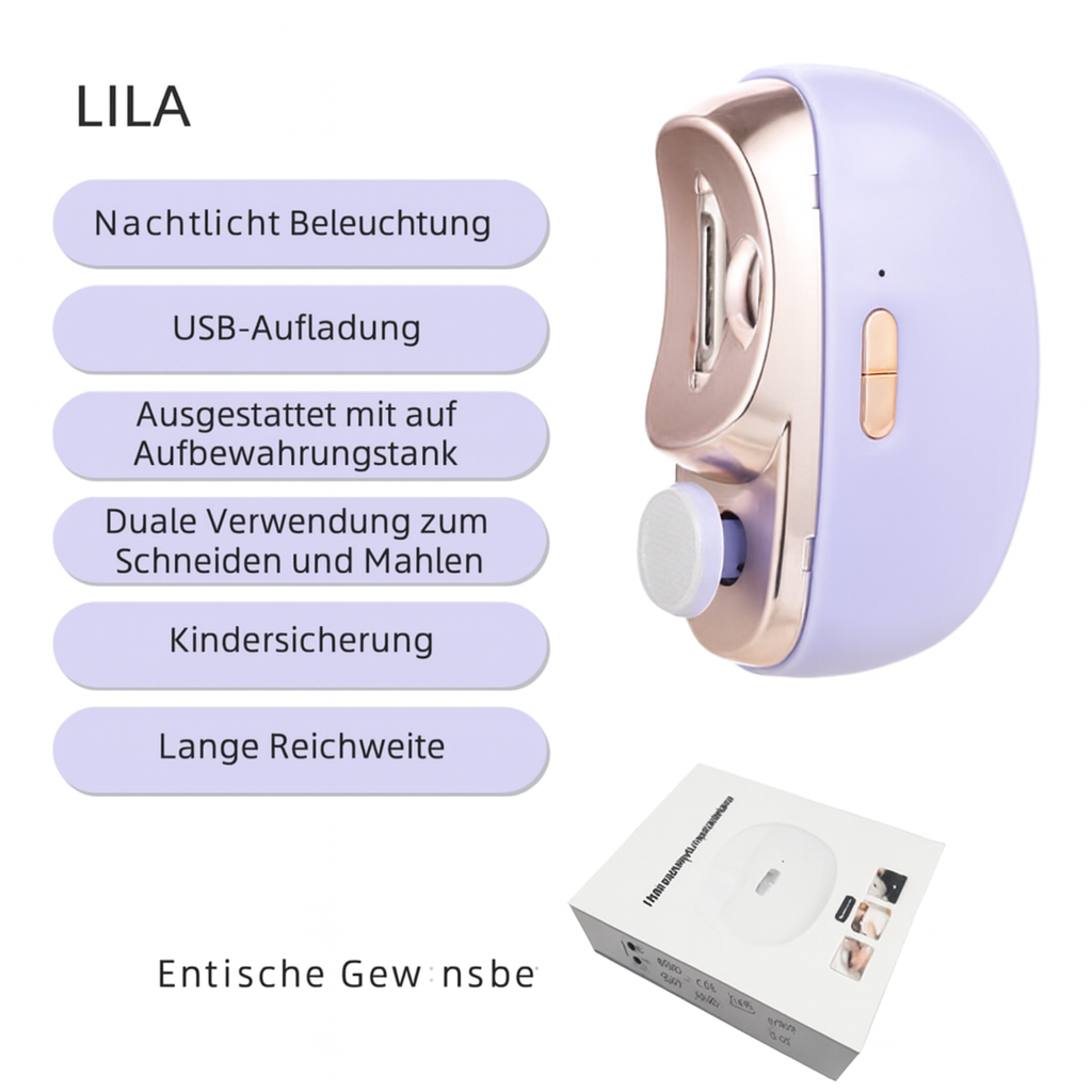 Elektrischer Nagelknipser | 3-in-1 Funktion | Sanft & Präzise | NailEase