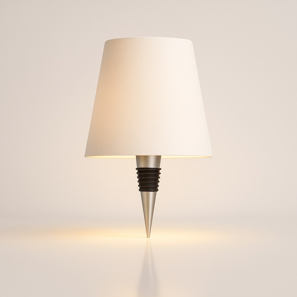 Flaschenlicht | Flasche als Tischlampe | Akku Tischleuchte | Flaschenverschluss | LumiFlasche