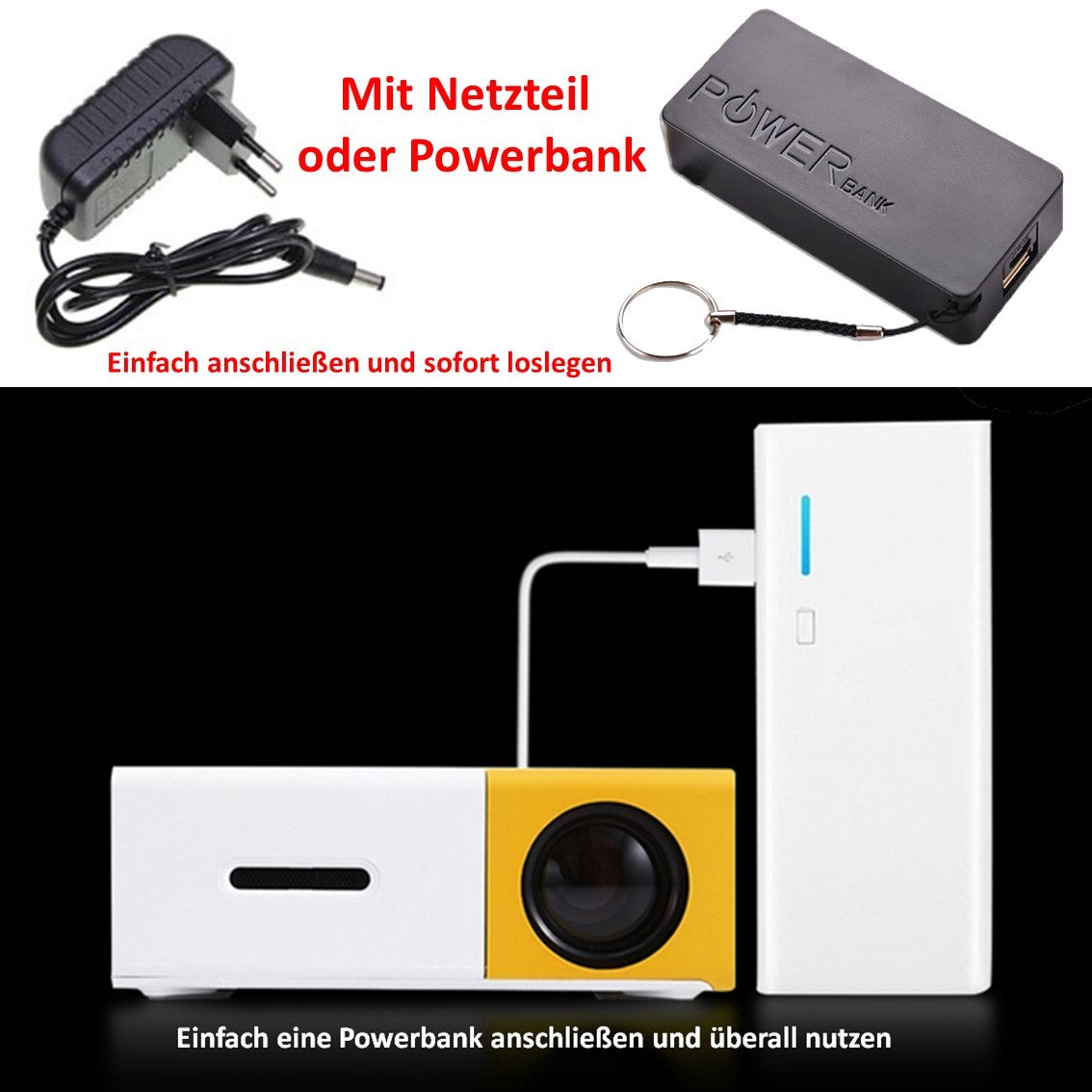 UltraLite Mini Beamer – Kompakt, Tragbar & Hochauflösend