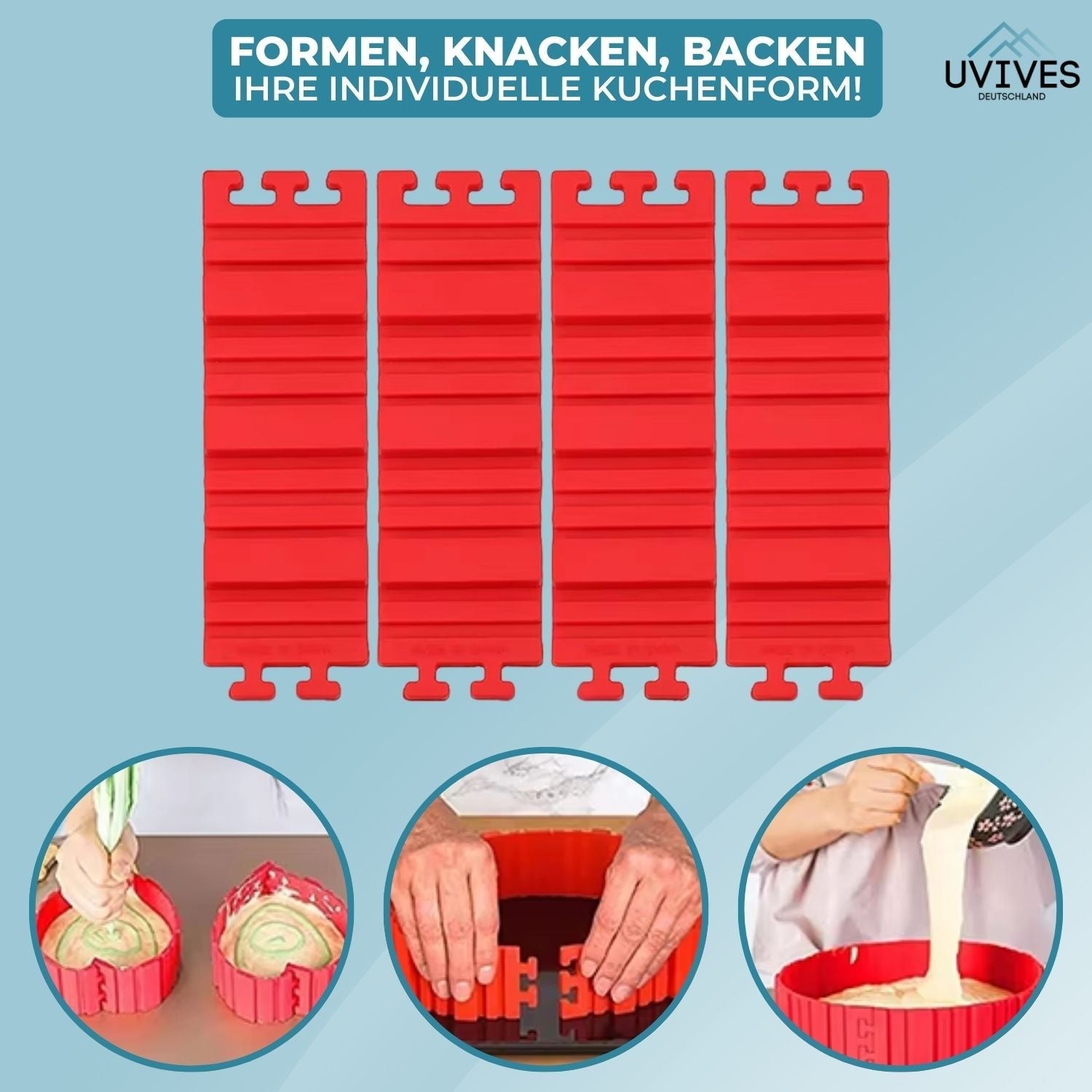 2+2 GRATIS | BakeArt™ - Silikon Kuchen Form DIY