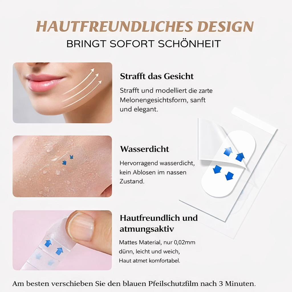 Gesichtsstraffungsbänder| Sofortiger Lifting-Effekt | Unsichtbar | Contoura