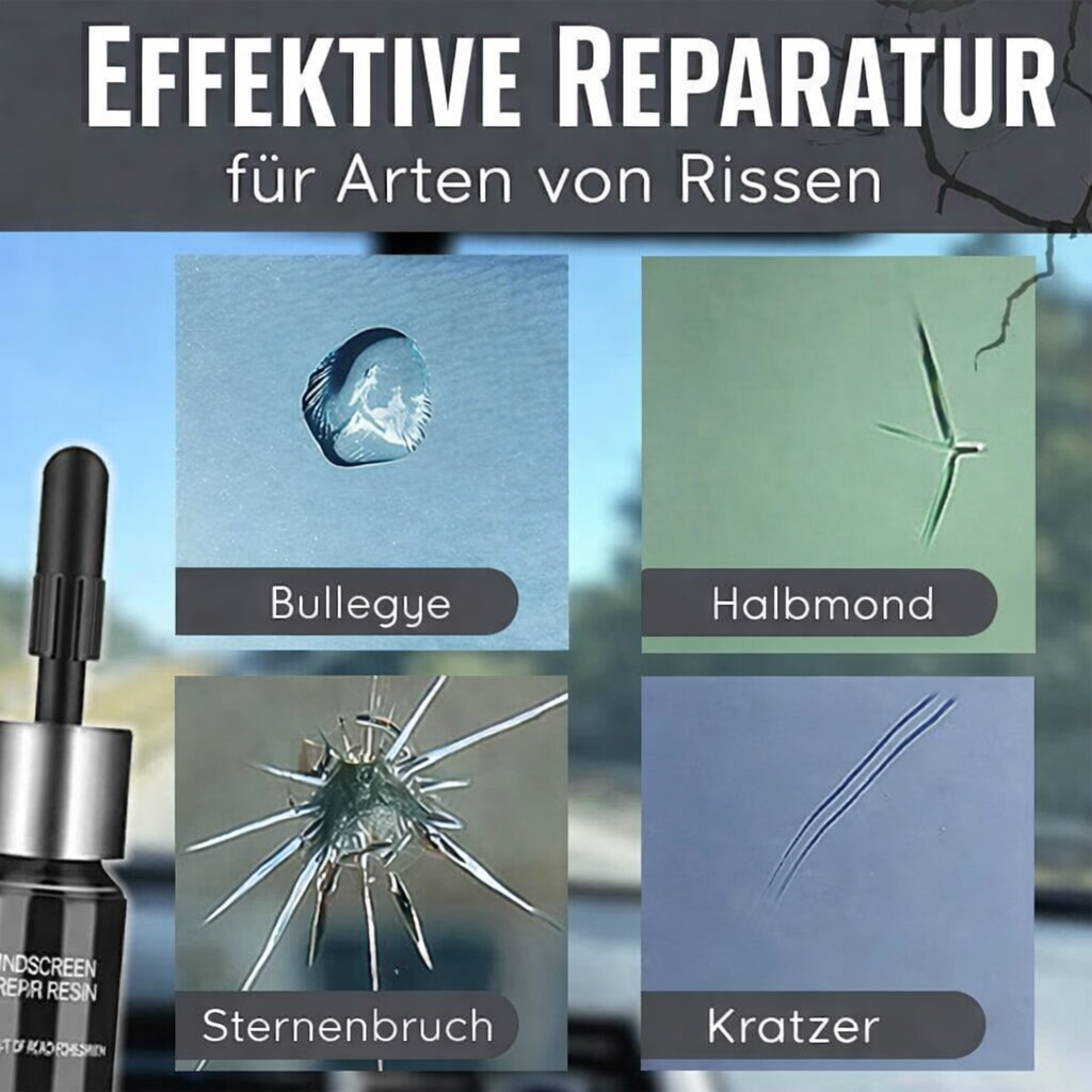 Glasreparaturset | Windschutzscheiben Reparatur | Unsichtbare & Dauerhafte Reparatur | GlassGuard