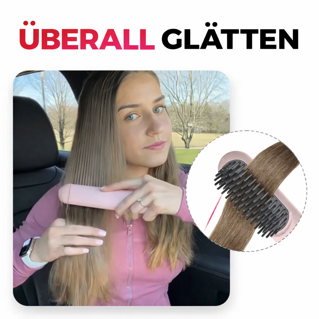 Glätteisen Bürste | Kabellose Glättbürste | Schnelles Styling & Glänzendes Haar | IonFlex Styler