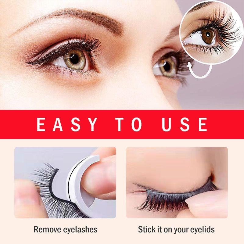 Wiederverwendbare, selbstklebende Wimpern, lang anhaltender Glamour, kein Aufwand