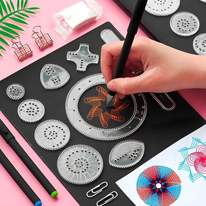 SpiroFun™ - Spiral Kunst Klare Zahnrad Geometrischer Lineal