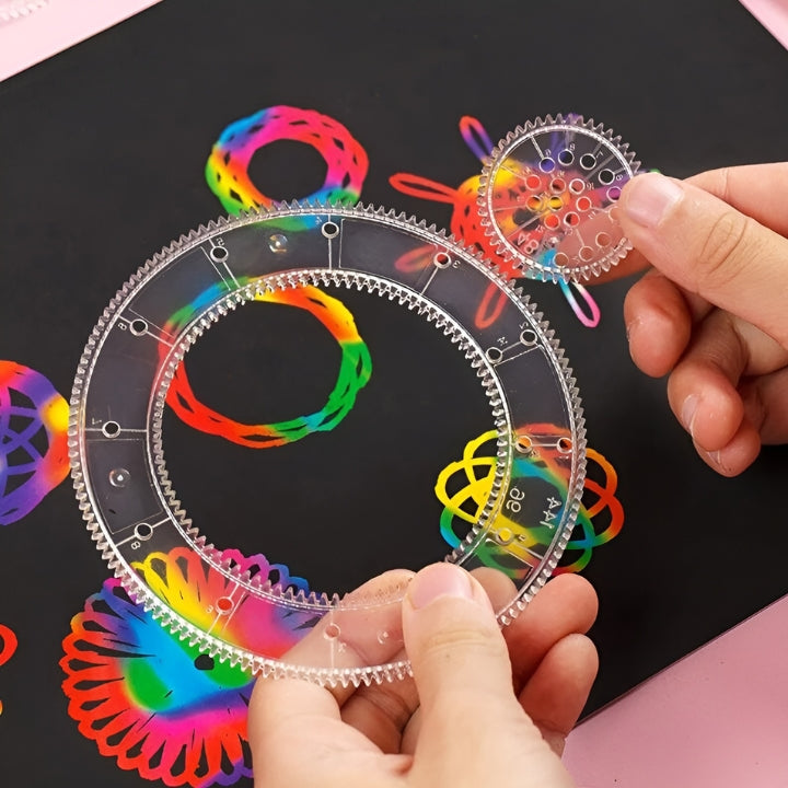 SpiroFun™ - Spiral Kunst Klare Zahnrad Geometrischer Lineal