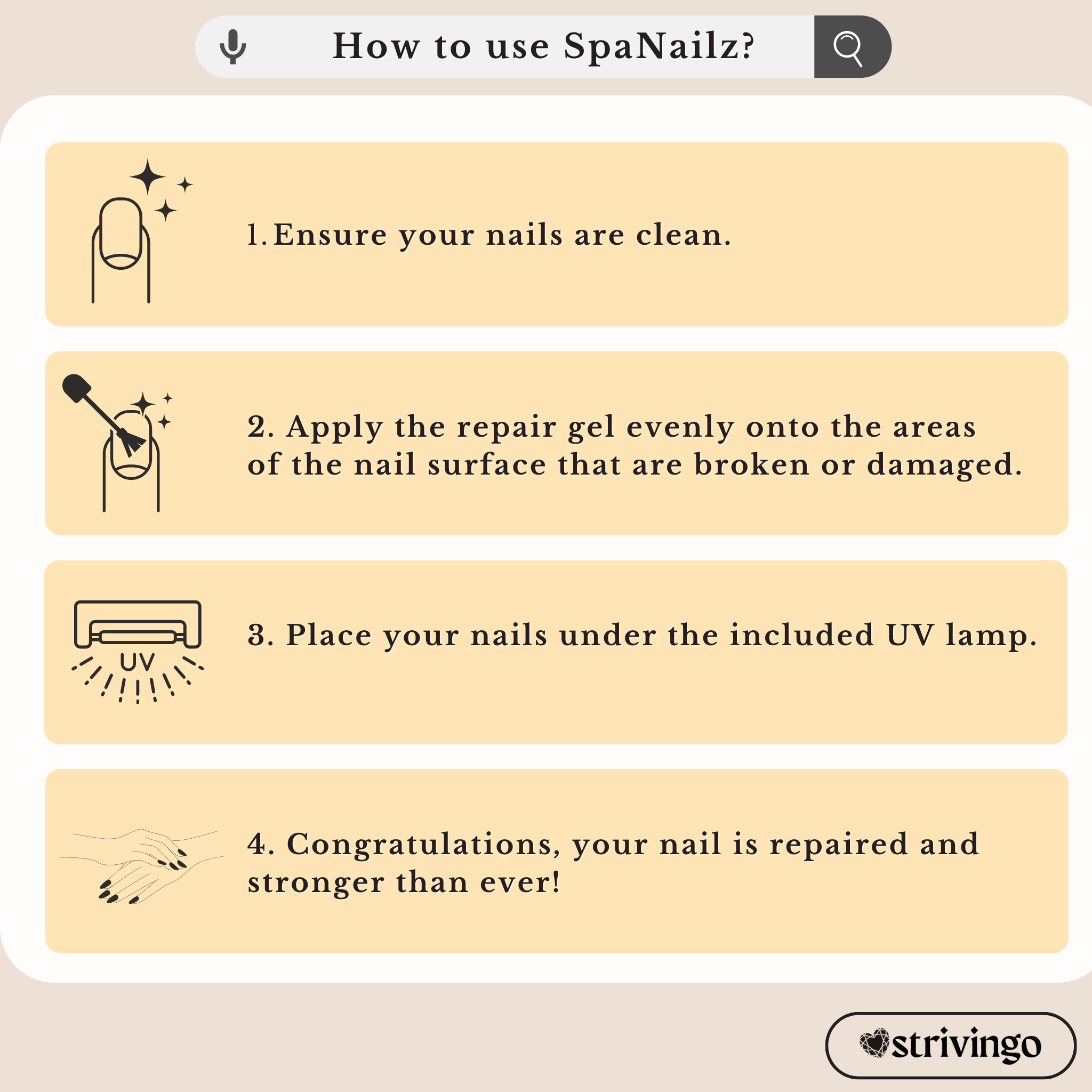 SpaNailz™ - 3 in 1 Nagelreparaturset | Inklusive Pinsel und UV-Lampe