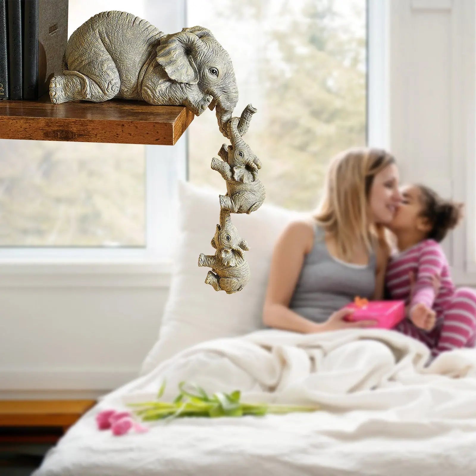 Hängende Elefantenfiguren aus Keramik