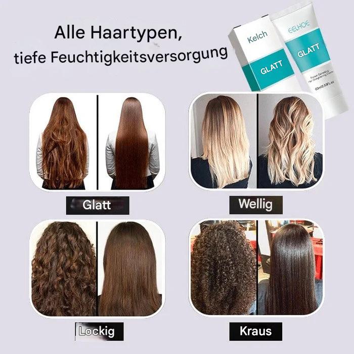 Haarglättungscreme Keratin | Anti-Frizz Pflege | Glattes Haar | Keratique