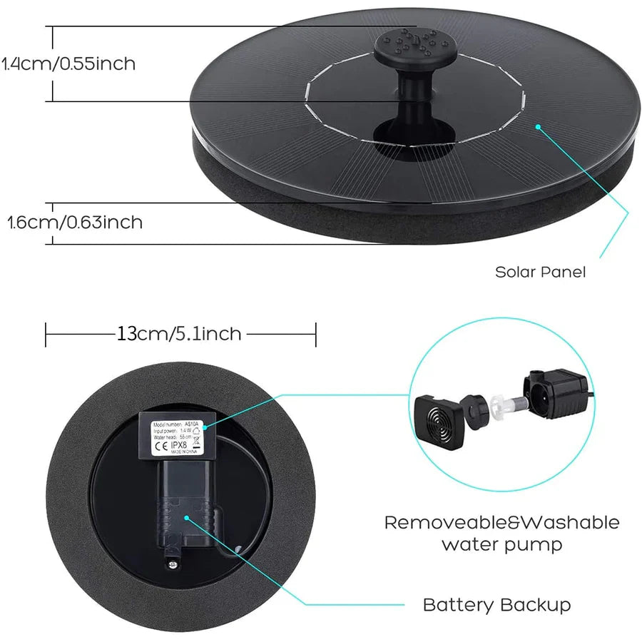 AquaBloom™ - Solarbetriebene Wasserfontäne