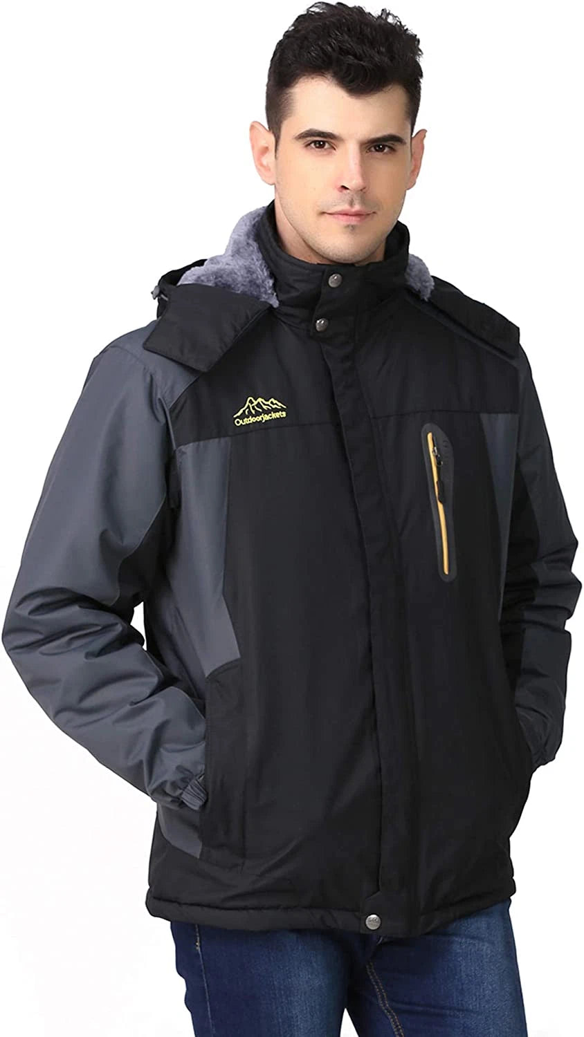 Herren Outdoor Jacke | Wasserdicht & Winddicht | Abnehmbare Kapuze | Ganzjahresschutz | Summit