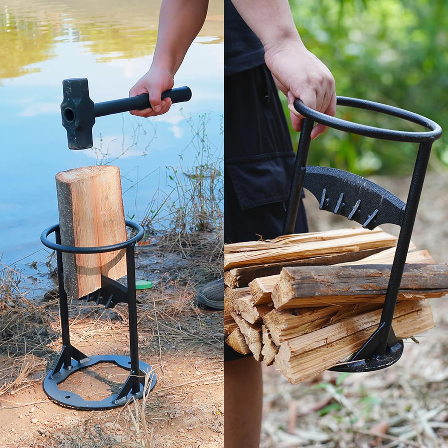 Holzspalter | Sicheres Holzspalten | Kein Axtgebrauch | IronSplit