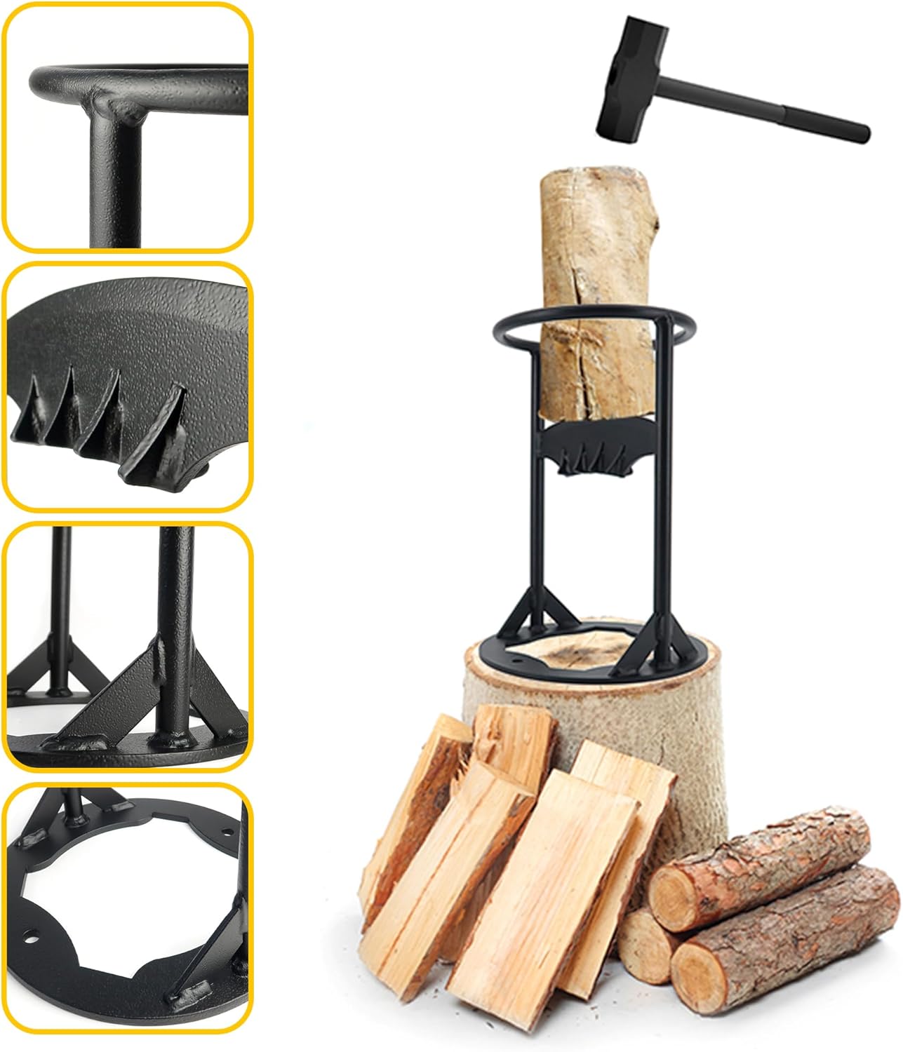 Holzspalter | Sicheres Holzspalten | Kein Axtgebrauch | IronSplit