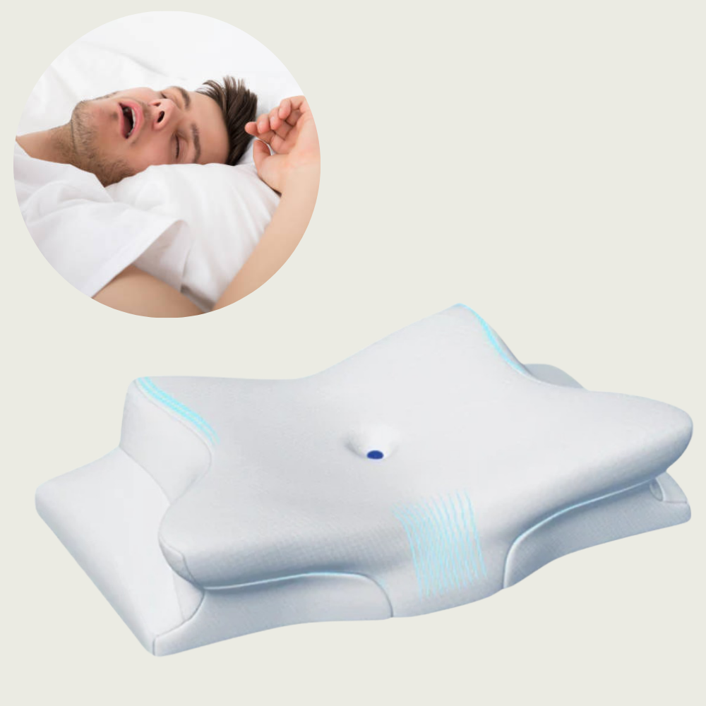 Anti-Schnarch-Kissen | Ergonomisches Memory-Foam | Bessere Atmung | Tiefer Schlaf