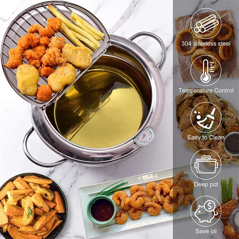 Präzise Edelstahl-Fritteuse – Perfekte, Knusprige Ergebnisse
